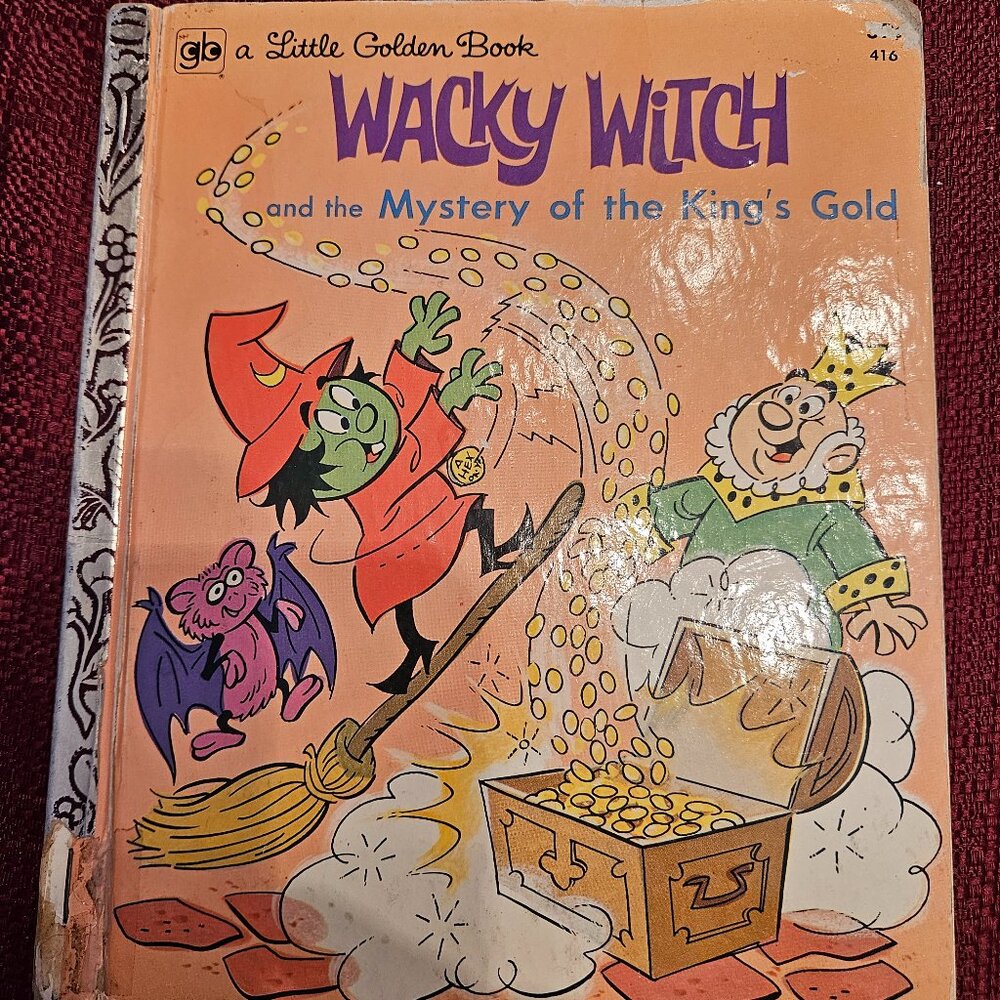 Wacky Witch & the Mystery of the King's Gold 1973 Little Golden Book Jean Lewis